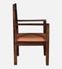Stigen Sheesham Wood Arm Chair with Seat Cushion In Provincial Teak Finish