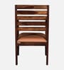 Stigen Sheesham Wood Arm Chair with Seat Cushion In Provincial Teak Finish
