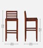 Stigen Sheesham Wood Bar Stool In Scratch Resistant Honey Oak Finish