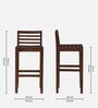 Stigen Sheesham Wood Bar Stool In Provincial Teak Finish