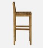 Stigen Sheesham Wood Bar Stool In Rustic Teak Finish