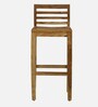 Stigen Sheesham Wood Bar Stool In Rustic Teak Finish