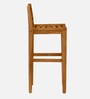 Stigen Sheesham Wood Bar Stool In Scratch Resistant Rustic Teak Finish