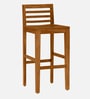 Stigen Sheesham Wood Bar Stool In Scratch Resistant Rustic Teak Finish