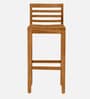 Stigen Sheesham Wood Bar Stool In Scratch Resistant Rustic Teak Finish