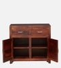 Stigen Sheesham Wood Cabinet In Honey Oak Finish