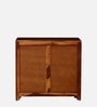 Stigen Sheesham Wood Cabinet In Honey Oak Finish