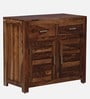 Stigen Sheesham Wood Cabinet In Scratch Resistant Rustic Teak Finish
