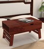 Stigen Sheesham Wood Portable Table In Scratch Resistant Honey Oak  Finish