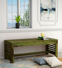 Stigen Solid Wood Bench in Spring Green Finish