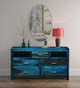 Stigen Solid Wood Chest of Drawers in Ocean Blue Finish
