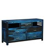 Stigen Solid Wood Chest of Drawers in Ocean Blue Finish