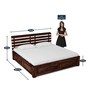 Stigen Sheesham Wood King Size Bed With Box Storage In Provincial Teak Finish