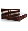 Stigen Sheesham Wood King Size Bed With Box Storage In Provincial Teak Finish