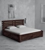 Stigen Sheesham Wood King Size Bed With Box Storage In Provincial Teak Finish