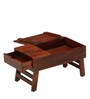 Stigen Sheesham Wood Portable Table In Scratch Resistant Honey Oak  Finish