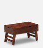Stigen Sheesham Wood Portable Table In Scratch Resistant Honey Oak  Finish