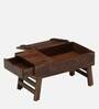 Stigen Sheesham Wood Portable Table In Scratch Resistant Provincial Teak Finish