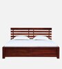 Stigen Sheesham Wood Queen Size Bed In Honey Oak Finish