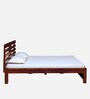 Stigen Sheesham Wood Queen Size Bed In Honey Oak Finish