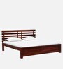Stigen Sheesham Wood Queen Size Bed In Honey Oak Finish