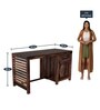 Stigen Sheesham Wood Writing Table In Provincial Teak Finish