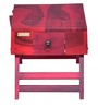 Stigen Solid Wood Portable Table in Spicy Red Finish