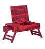 Stigen Solid Wood Portable Table in Spicy Red Finish
