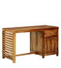 Stigen Sheesham Wood Writing Table in Rustic Teak Finish