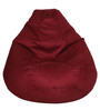 Stillo Teardrop Bean Bag with beans in Maroon Colour