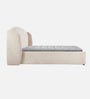 Stilo Boucle Upholstered King Size Bed In Beige Colour