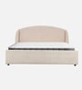Stilo Boucle Upholstered King Size Bed In Beige Colour