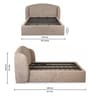 Stilo Queen Size Bed With Hydraulic Storage in Brown Colour Stilo Queen Size Bed With Hydraulic Storage in Brown Colour