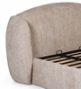 Stilo Queen Size Bed With Hydraulic Storage in Brown Colour Stilo Queen Size Bed With Hydraulic Storage in Brown Colour