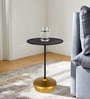 Stirling Metal End Table Black & Golden Finish
