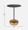 Stirling Metal End Table Black & Golden Finish