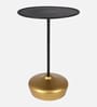 Stirling Metal End Table Black & Golden Finish