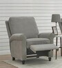 Stockholm Fabric Manual 1 Seater Recliner In Dark Grey Colour