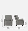 Stockholm Fabric Manual 1 Seater Recliner In Dark Grey Colour