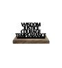 Stoicism Wisdom Justice Courage Temperance Black Mango Wood & Iron Showpiece