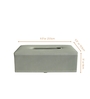 Stone Grey Rectangular PU Leather Tissue Box Cover Sleek Tabletop Napkin Dispenser