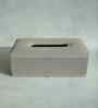 Stone Grey Rectangular PU Leather Tissue Box Cover Sleek Tabletop Napkin Dispenser