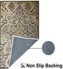 Stone Mosaic Printed Polyester 4 X 6 Feet Machine Made Carpet