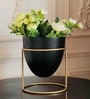 Stoned Multicolour Colour Metal Desk Planter
