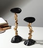 Stones Orivia Black Candle Holder Large