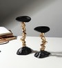 Stones Orivia Black Candle Holder Set of 2
