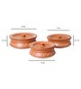 Cratea 700ml Brown Stoneware (Set of 3) Serving Dishes with Lid