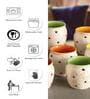 Stoneware Coffee Dotty Kulhar (Set of 6 Pcs.)