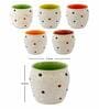 Stoneware Coffee Dotty Kulhar (Set of 6 Pcs.)