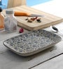 Stoneware Rectangle Serving Trays Set of 2